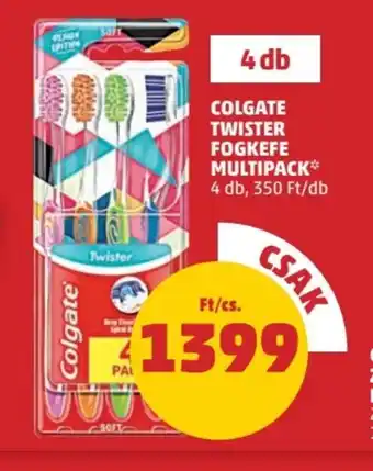 PENNY COLGATE TWISTER FOGKEFE MULTIPACK 4 db ajánlat