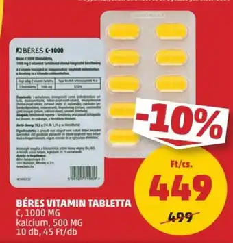 BÉRES VITAMIN TABLETTA 10 db