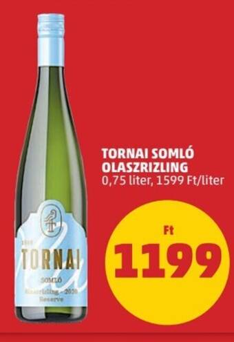 PENNY TORNAI SOMLÓ OLASZRIZLING 0,75 l ajánlat