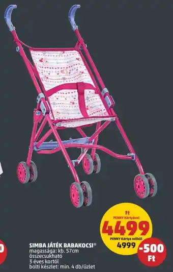 PENNY SIMBA JÁTÉK BABAKOCSI 1 db ajánlat