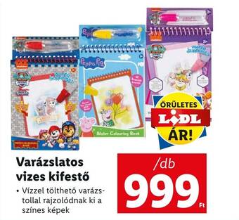 Lidl Varázslatos vizes kifestő ajánlat