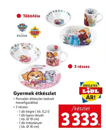 Gyermek étkészlet
