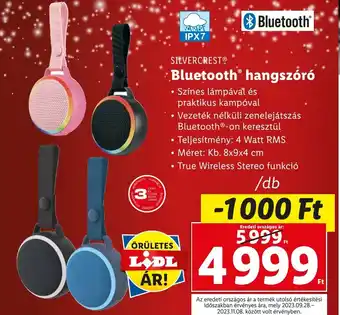 Lidl SILVERCREST Bluetooth hangszóró ajánlat