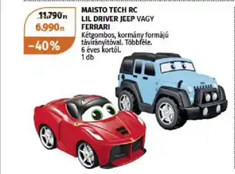 MAISTO TECH RC LIL DRIVER JEEP VAGY FERRARI