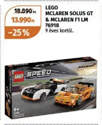 Müller LEGO MCLAREN SOLUS GT MCLAREN F1 LM 76918 ajánlat