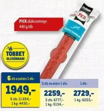 Metro PICK diákcsemege 440 g ajánlat