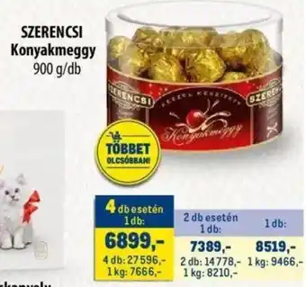 Metro SZERENCSI Konyakmeggy 900 g ajánlat
