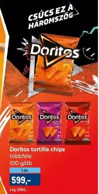 Doritos tortilla chips 100g