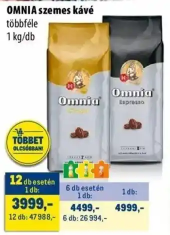 Metro OMNIA szemes kávé 1kg ajánlat