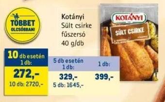 Metro Kotányi Sült csirke 40g ajánlat
