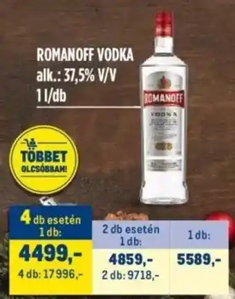 Metro ROMANOFF VODKA 1l ajánlat