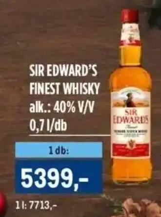 Metro SIR EDWARD'S FINEST WHISKY 0,7l ajánlat
