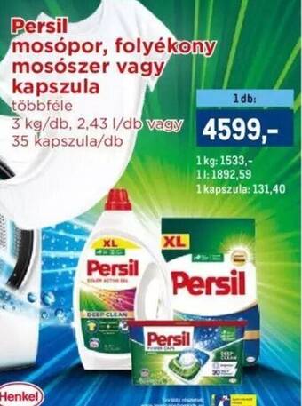 Metro Persil mosópor, folyékony mosószer stb. 3 kg / 2,43 l / 35 kapszula ajánlat