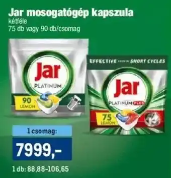 Metro Jar mosogatógép kapszula 75 / 90 db ajánlat
