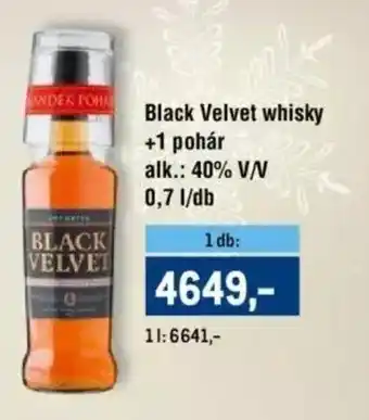Black Velvet whisky +1 pohár 0,7 l