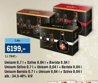 Metro Unicum 0,7 l + Szilva 0,04 l stb. ajánlat