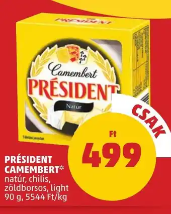PENNY PRÉSIDENT CAMEMBERT 90 g ajánlat