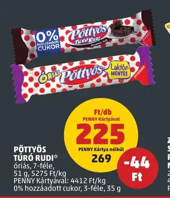 PENNY PÖTTYÖS TÚRÓ RUDI 51 g ajánlat
