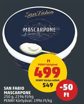 PENNY SAN FABIO MASCARPONE 250 g ajánlat