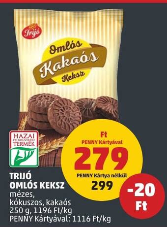 PENNY TRIJÓ OMLÓS KEKSZ 250 g ajánlat