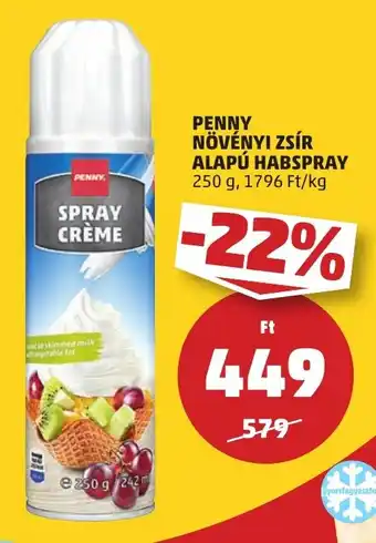 PENNY NÖVÉNYI ZSÍR ALAPÚ HABSPRAY 250 g