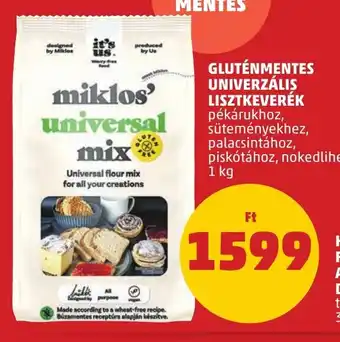 PENNY GLUTÉNMENTES un UNIVERZÁLIS LISZTKEVERÉK 1 kg ajánlat