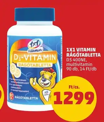 PENNY 1X1 VITAMIN RÁGÓTABLETTA 90 db ajánlat