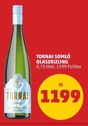 PENNY TORNAI SOMLÓ OLASZRIZLING 0,75 l ajánlat