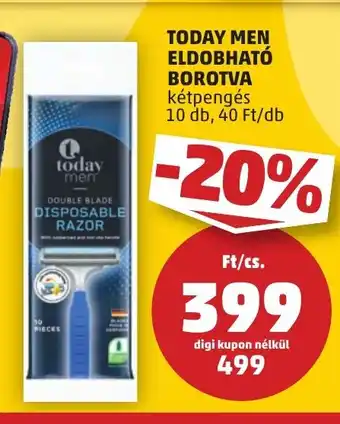 TODAY MEN ELDOBHATÓ BOROTVA 10 db