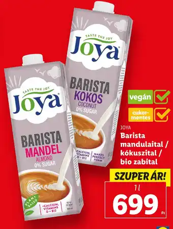 Lidl JOYA Barista mandulaital / kókuszital stb. 1 l ajánlat
