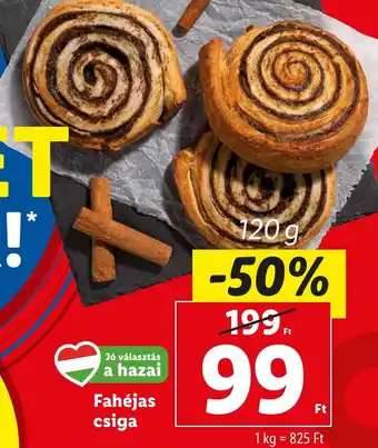 Lidl Fahéjas csiga 120 g ajánlat