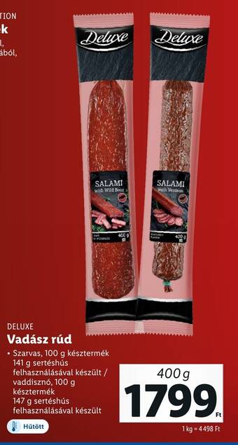 Lidl DELUXE Vadász rúd 400 g ajánlat
