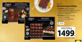 Lidl DELUXE Desszertspecialitás 450 / 500 g ajánlat