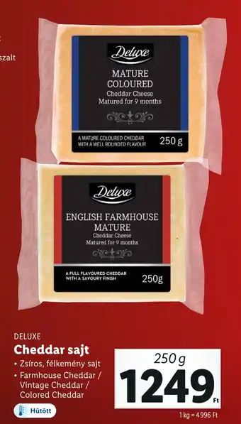 DELUXE Cheddar sajt 250 g