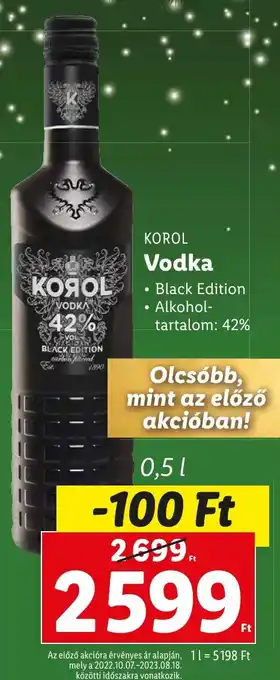 Lidl KOROL Vodka 0,5 l ajánlat