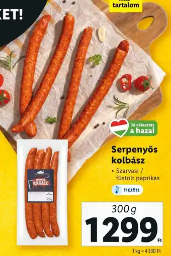 Lidl Serpenyős kolbász 300 g ajánlat