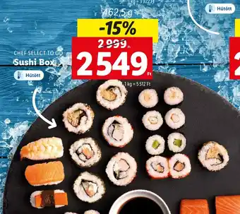 Lidl CHEF SELECT TO GO Sushi Box 462,5 g ajánlat