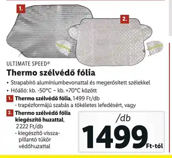 Lidl ULTIMATE SPEED Thermo szélvédő fólia 1 db ajánlat