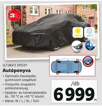 Lidl ULTIMATE SPEED Autóponyva 1 db ajánlat