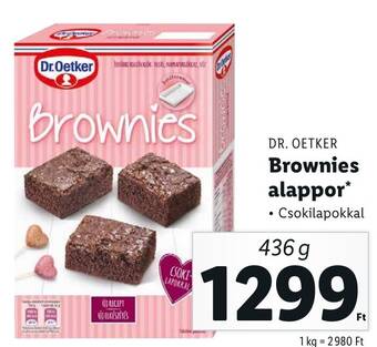 Lidl DR. OETKER Brownies alappor 436 g ajánlat