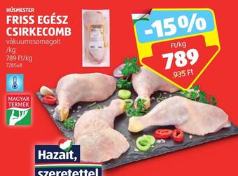 ALDI HÚSMESTER FRISS EGÉSZ CSIRKECOMB 1 kg ajánlat