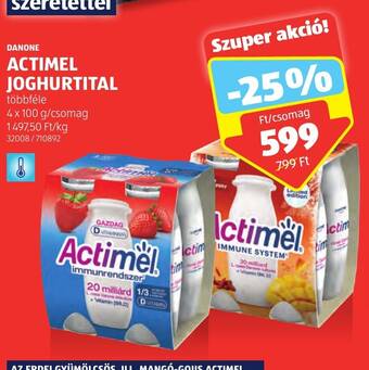 ALDI DANONE ACTIMEL JOGHURTITAL 4 x 100 g ajánlat