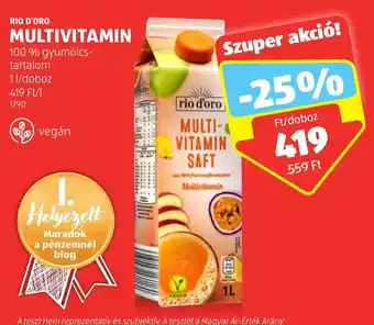 ALDI RIO D'ORO MULTIVITAMIN 1 l ajánlat