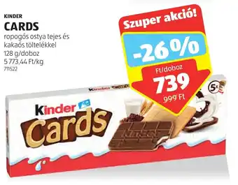 ALDI KINDER CARDS 128 g ajánlat