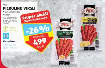 ALDI PICK PICKOLINO VIRSLI 140 g ajánlat