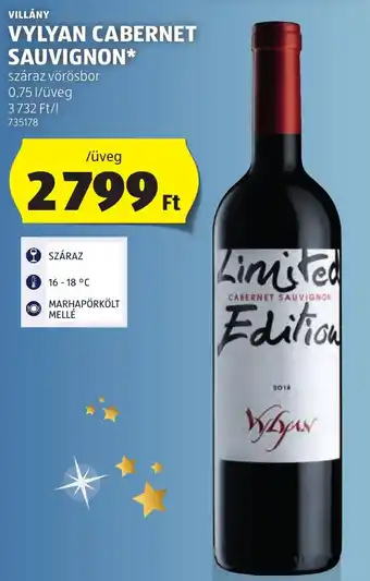 VILLÁNY VYLYAN CABERNET SAUVIGNON 0,75 l