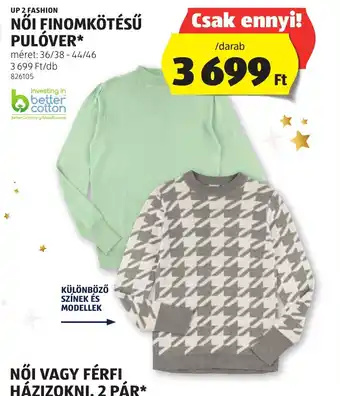 ALDI UP 2 FASHION NŐI FINOMKÖTÉSŰ PULÓVER 1 db ajánlat
