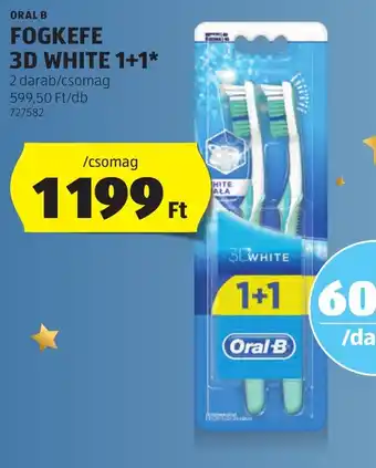 ORAL B FOGKEFE 3D WHITE 1+1 2 db