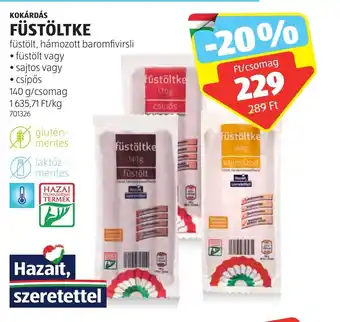 ALDI KOKÁRDÁS FÜSTÖLTKE 140 g ajánlat