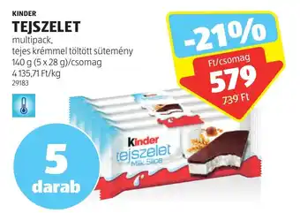 ALDI KINDER TEJSZELET 140 g ajánlat